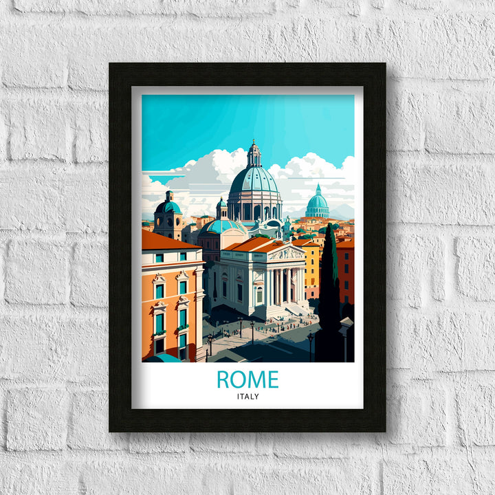 Rome Italy Travel Print Rome Wall Art Italy Travel Poster Rome Home Decor Italy Illustration Travel Gift for Rome Italy Wall Art