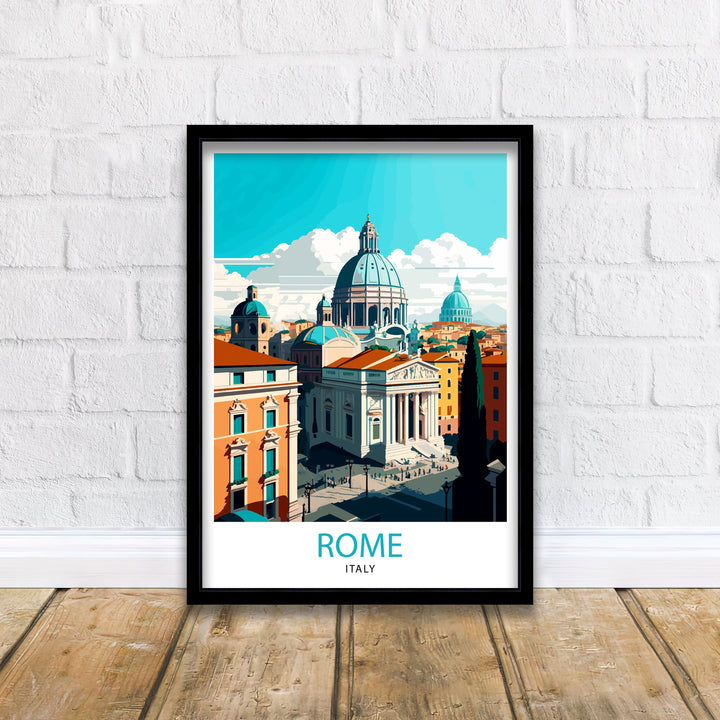 Rome Italy Travel Print Rome Wall Art Italy Travel Poster Rome Home Decor Italy Illustration Travel Gift for Rome Italy Wall Art