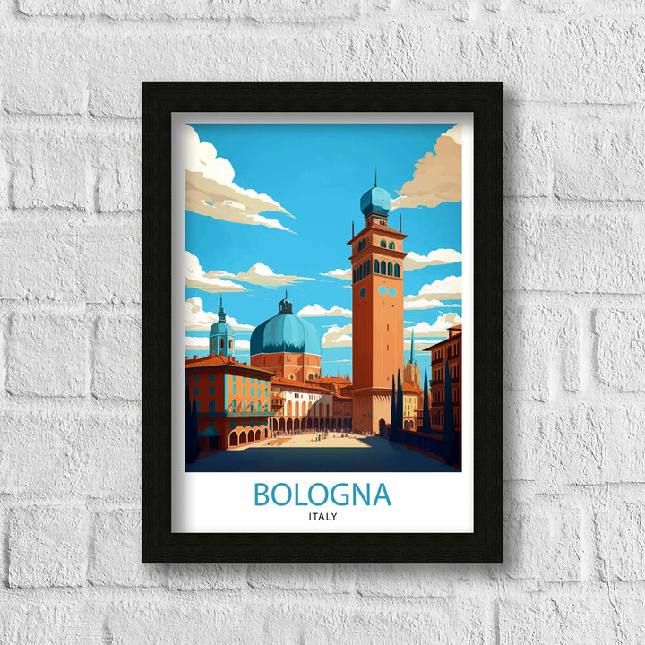 Bologna Italy Travel Print Bologna Wall Decor Bologna Home Living Decor Italy Illustration Travel Poster Gift For Bologna Italy Home Decor