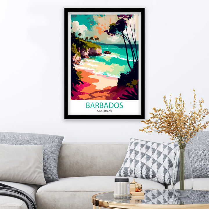 Barbados Print Barbados Poster | Barbados | Travel Poster | Travel Print | Barbados Wall Art | Caribbean Poster | Barbados Art | Caribbean