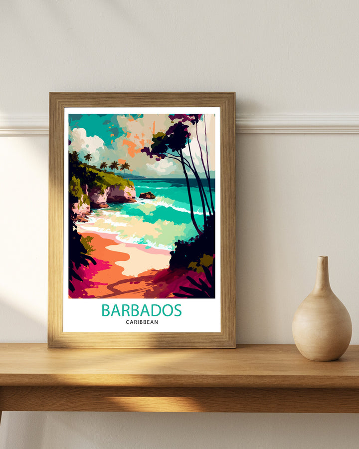 Barbados Print Barbados Poster | Barbados | Travel Poster | Travel Print | Barbados Wall Art | Caribbean Poster | Barbados Art | Caribbean