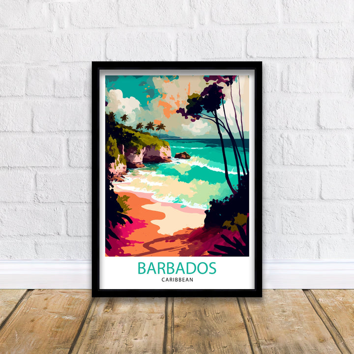 Barbados Print Barbados Poster | Barbados | Travel Poster | Travel Print | Barbados Wall Art | Caribbean Poster | Barbados Art | Caribbean
