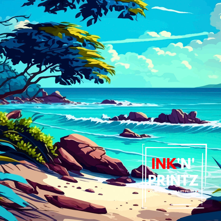 Jamaica Travel Print , Jamaica Wall Art Jamaica Poster, Jamaica Home Decor Jamaica Illustration, Travel Poster Jamaica Gift, Jamaica Wall