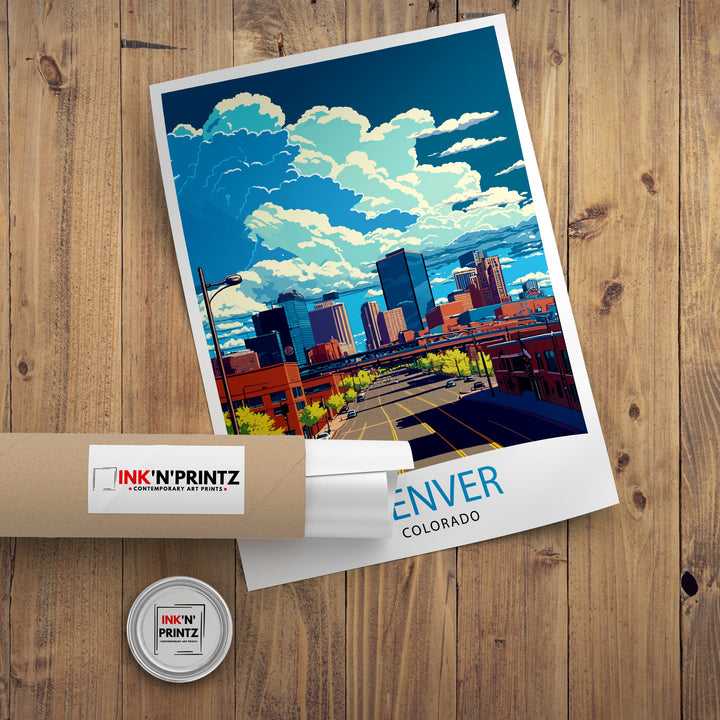 Denver Colorado Travel Poster