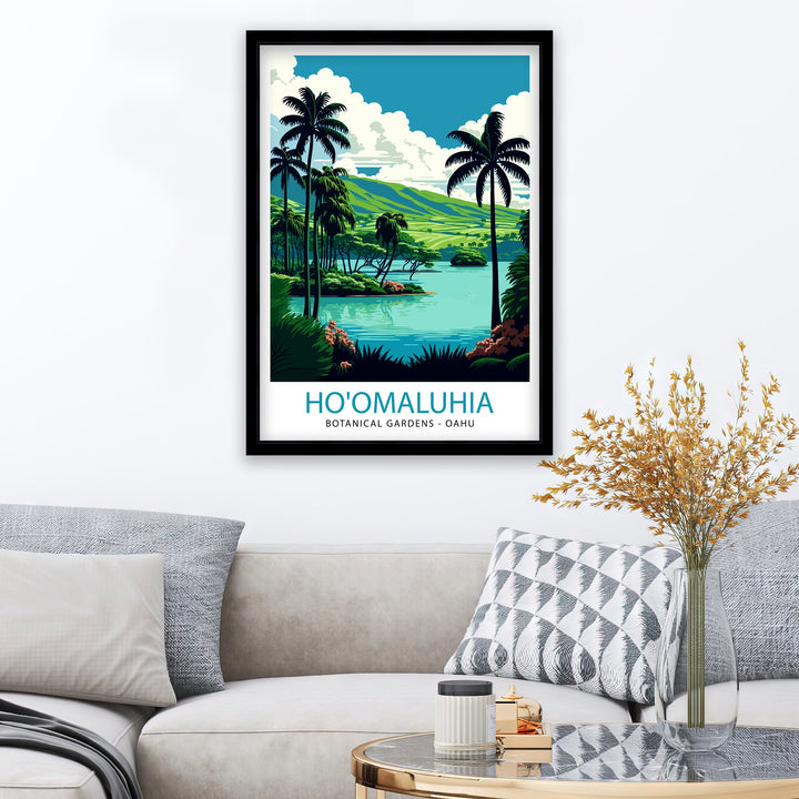 Ho'omaluhia Botanical Gardens Oahu Travel Poster Oahu Wall Art Hawaii Travel Decor Oahu Home Decor Oahu Gift Hawaii Botanical Garden Poster