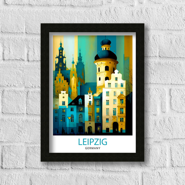 Leipzig Germany Travel Print Leipzig Wall Art Leipzig Illustration Germany Travel Poster Leipzig Cityscape Leipzig Souvenir