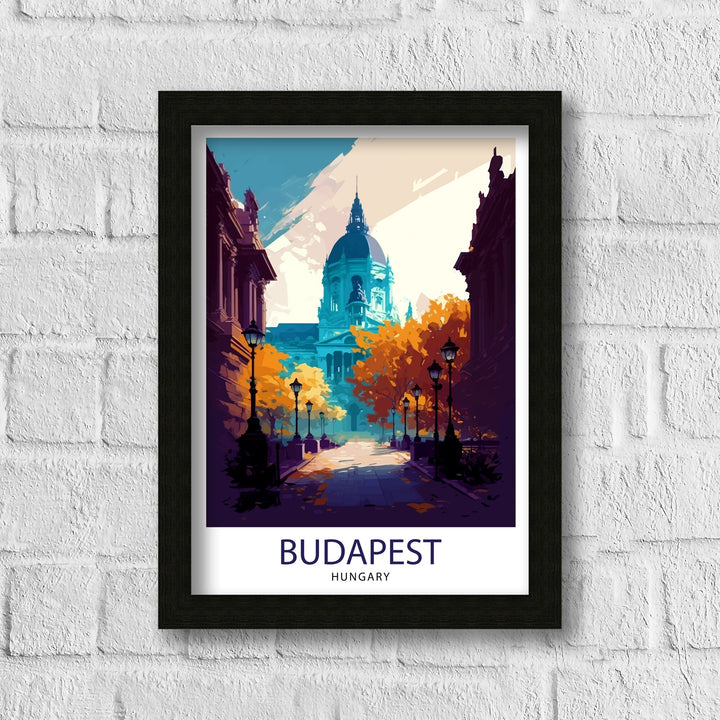Budapest Hungary Travel Print Budapest Wall Art Budapest Home Decor Budapest Illustration Hungary Travel Poster Budapest Gift, Hungary Wall