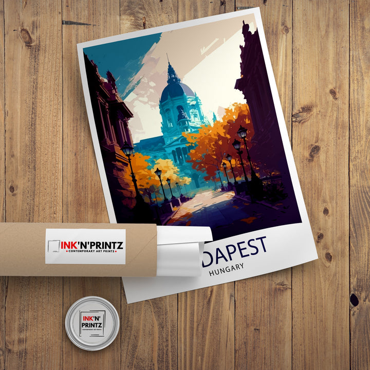 Budapest Hungary Travel Print Budapest Wall Art Budapest Home Decor Budapest Illustration Hungary Travel Poster Budapest Gift, Hungary Wall