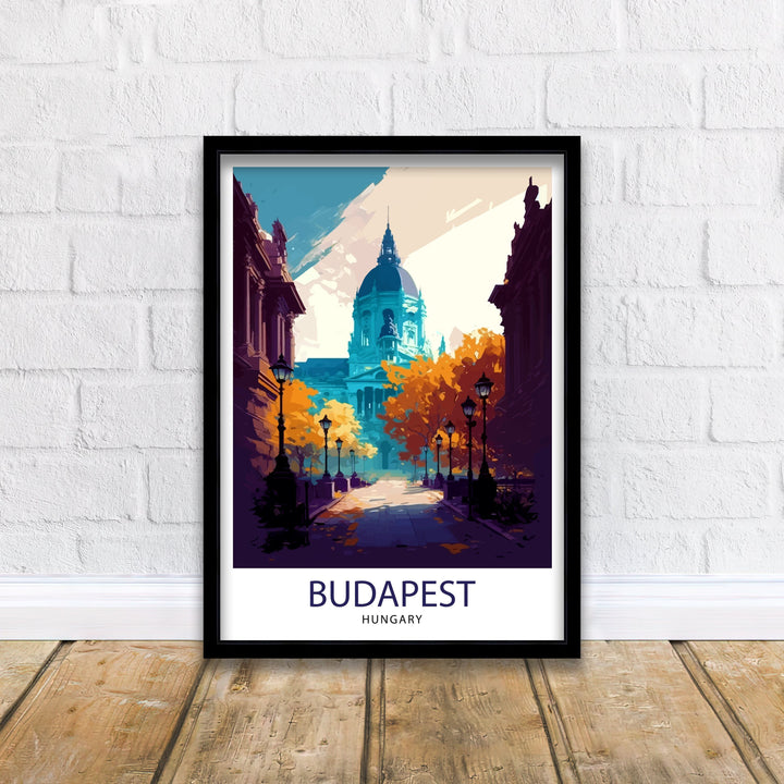Budapest Hungary Travel Print Budapest Wall Art Budapest Home Decor Budapest Illustration Hungary Travel Poster Budapest Gift, Hungary Wall