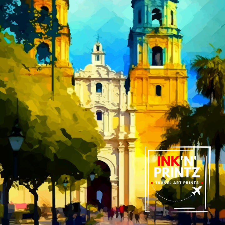 Merida Mexico Travel Print Merida Wall Art Merida Home Decor Merida Illustration Print Mexico Travel Poster Gift for Merida Lovers