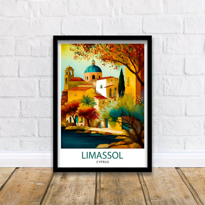 Limassol Cyprus Travel Print Limassol Wall Art Cyprus Travel Poster Mediterranean Home Decor Gift for Travelers