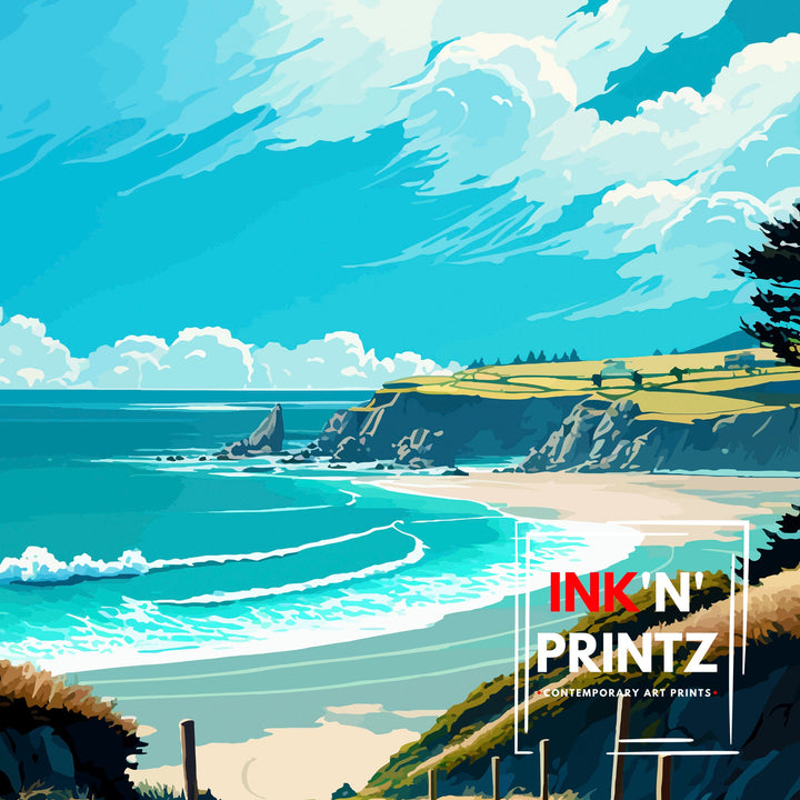 Half Moon Bay California Travel Poster