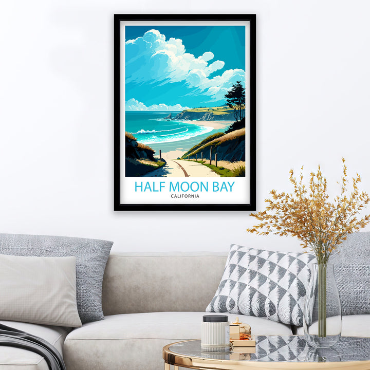 Half Moon Bay California Travel Poster
