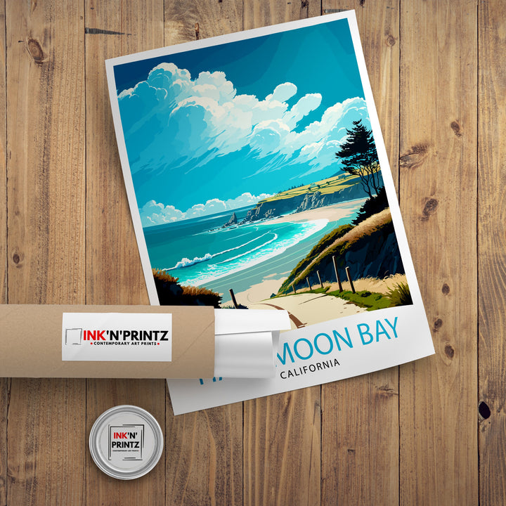Half Moon Bay California Travel Poster