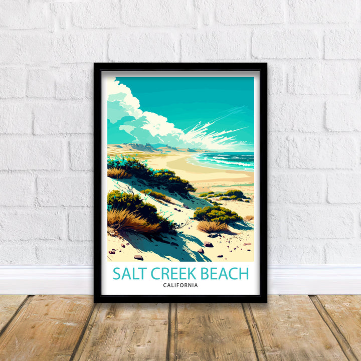 Salt Creek Beach California Travel Print| Poster Beach Wall Art Coastal Decor, California Wall Decor Surfing Poster Ocean Art Beach House
