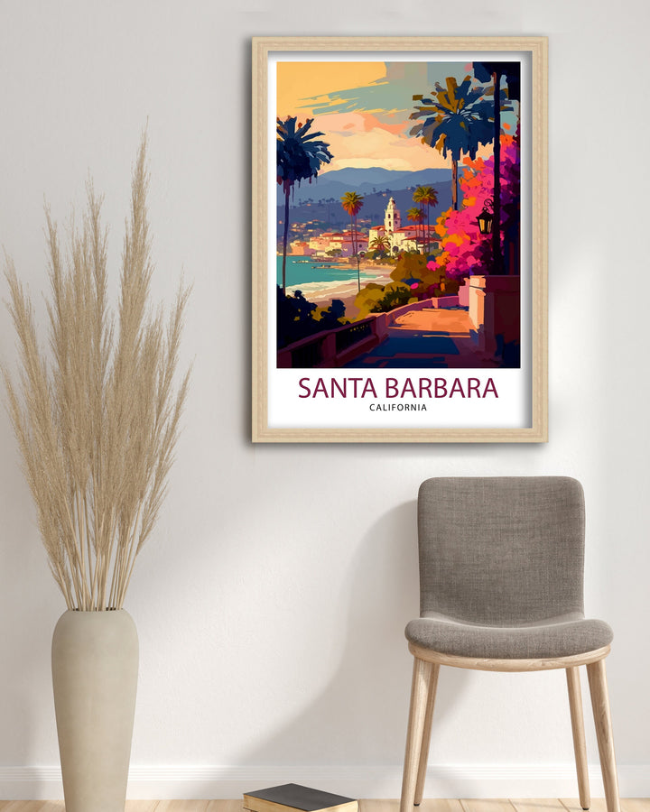 Santa Barbara California Travel Poster