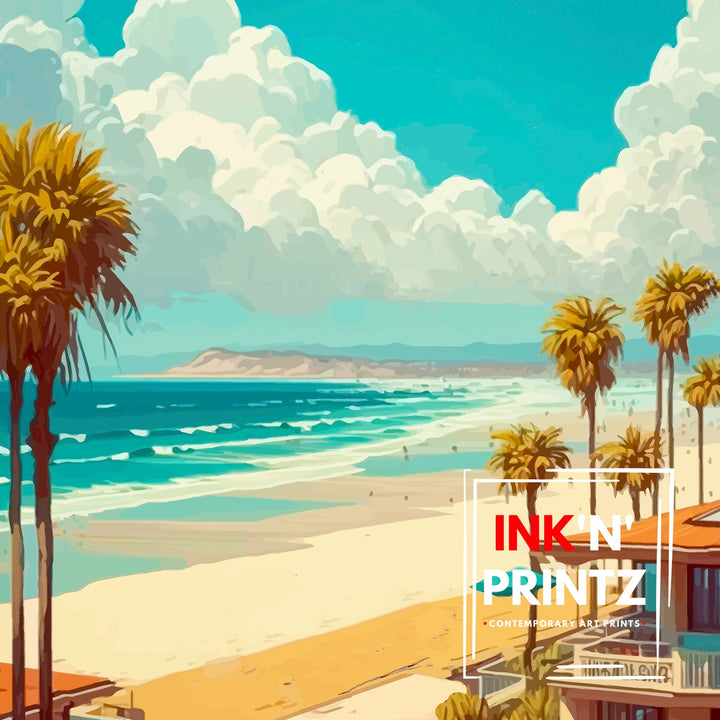 Pismo Beach California Travel Poster