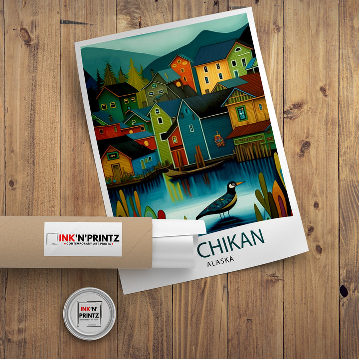 Ketchikan Alaska Travel Poster Ketchikan