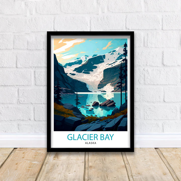 Glacier Bay Alaska Travel Poster