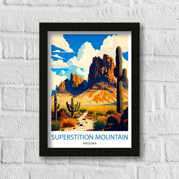 Superstition Mountains Arizona Travel Print| Arizona Wall Decor Superstition Mountains Poster Arizona Travel Prints Superstition