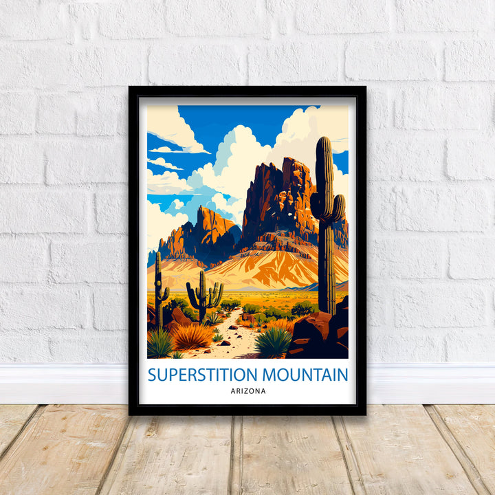 Superstition Mountains Arizona Travel Print| Arizona Wall Decor Superstition Mountains Poster Arizona Travel Prints Superstition