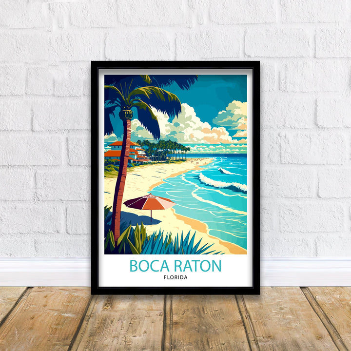 Boca Raton Florida Travel Poster|