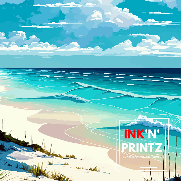 Destin Beach Florida Travel Print|, Beach Wall Art, Florida Travel Poster, Coastal Decor, Beach House Decor, Vacation Print, Travel Gift