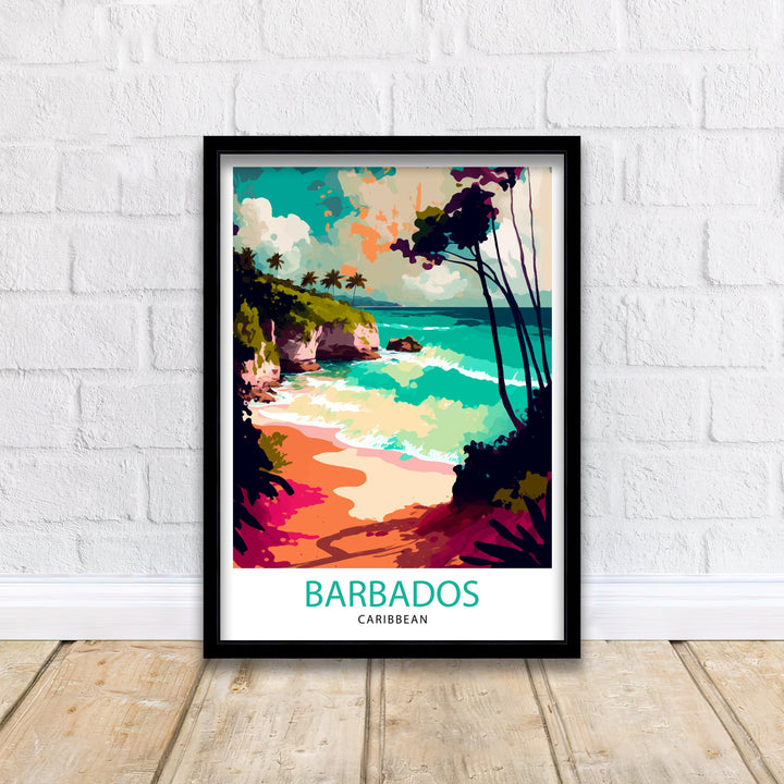 Barbados Print Barbados Poster | Barbados | Travel Poster | Travel Print | Barbados Wall Art | Caribbean Poster | Barbados Art | Caribbean