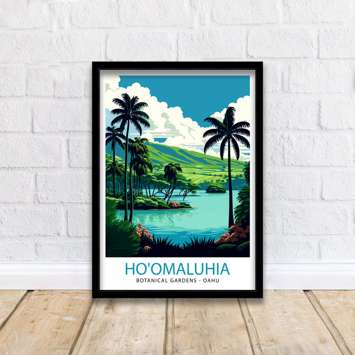 Ho'omaluhia Botanical Gardens Oahu Travel Poster Oahu Wall Art Hawaii Travel Decor Oahu Home Decor Oahu Gift Hawaii Botanical Garden Poster