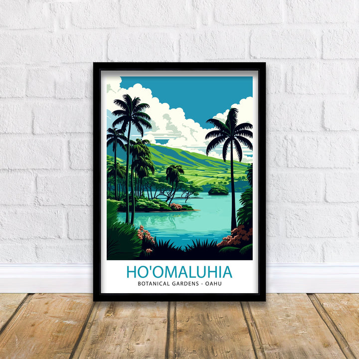 Ho'omaluhia Botanical Gardens Oahu Travel Poster Oahu Wall Art Hawaii Travel Decor Oahu Home Decor Oahu Gift Hawaii Botanical Garden Poster