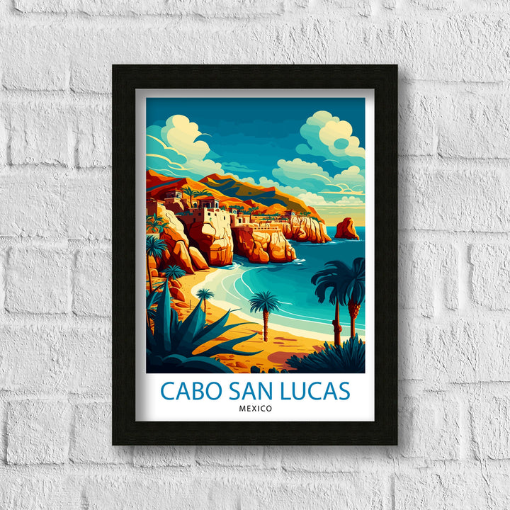 Cabo San Lucas Travel Print Cabo San Lucas Wall Decor Cabo San Lucas Home Living Decor Cabo San Lucas Illustration Travel Poster Gift for