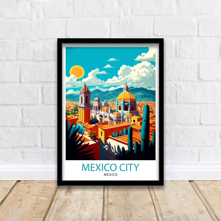 Mexico City Travel Print Mexico City Wall Decor Mexico City Home Living Decor Mexico City Illustration Travel Poster Gift for Mexico City