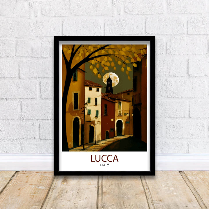 Lucca Italy Travel Poster , Lucca