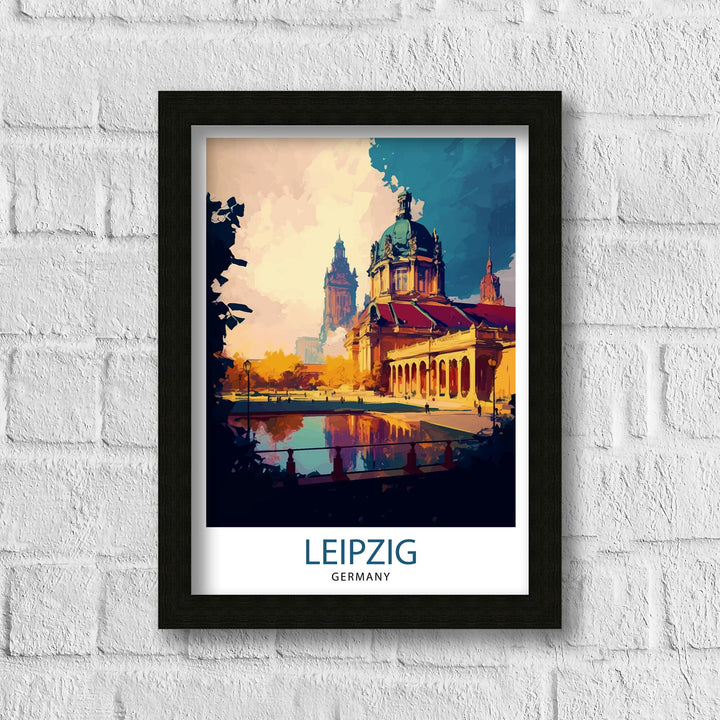 Leipzig Germany Travel Print Leipzig Wall Art Leipzig Illustration Germany Travel Poster Leipzig Cityscape Leipzig Souvenir