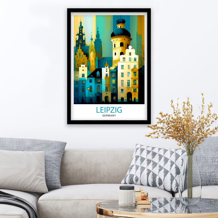 Leipzig Germany Travel Print Leipzig Wall Art Leipzig Illustration Germany Travel Poster Leipzig Cityscape Leipzig Souvenir