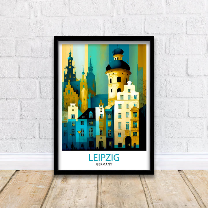 Leipzig Germany Travel Print Leipzig Wall Art Leipzig Illustration Germany Travel Poster Leipzig Cityscape Leipzig Souvenir