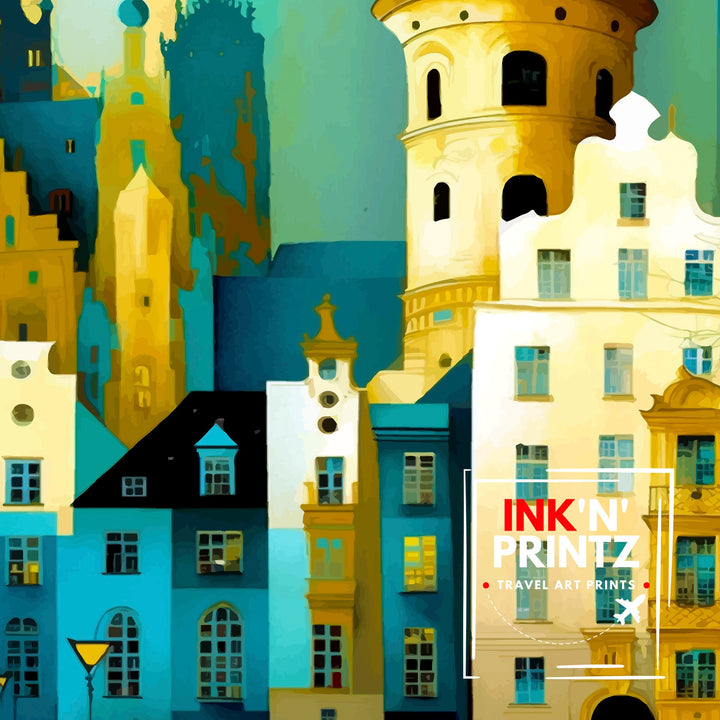 Leipzig Germany Travel Print Leipzig Wall Art Leipzig Illustration Germany Travel Poster Leipzig Cityscape Leipzig Souvenir