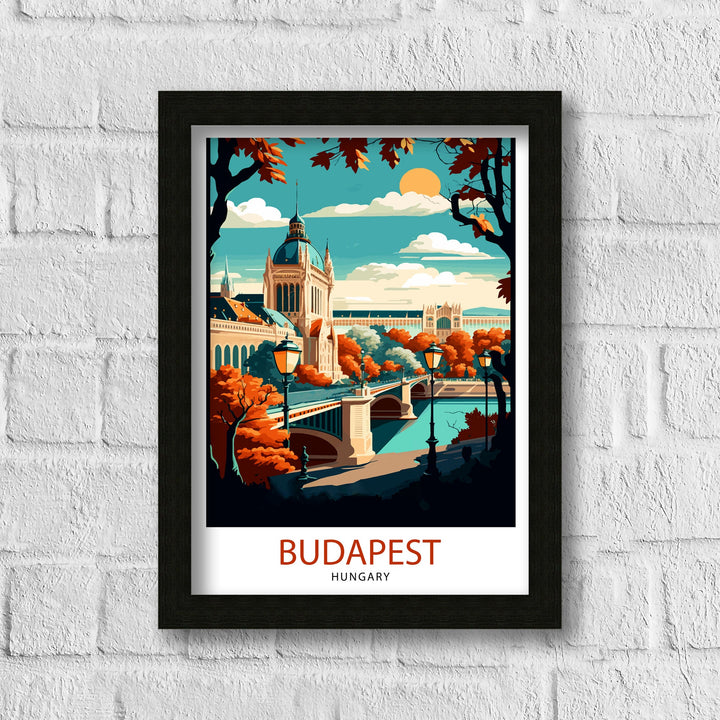 Budapest Hungary Travel Print Budapest Wall Art Hungary Illustration Budapest Poster Hungary Travel Decor Budapest Home Decor Travel Poster