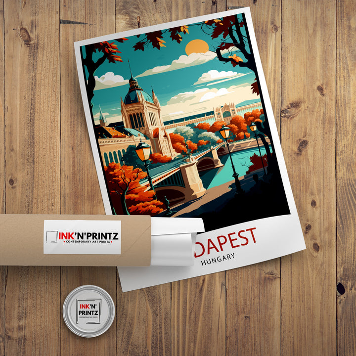 Budapest Hungary Travel Print Budapest Wall Art Hungary Illustration Budapest Poster Hungary Travel Decor Budapest Home Decor Travel Poster