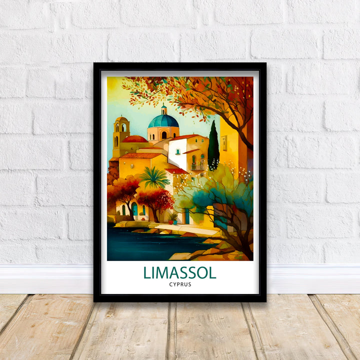 Limassol Cyprus Travel Print Limassol Wall Art Cyprus Travel Poster Mediterranean Home Decor Gift for Travelers
