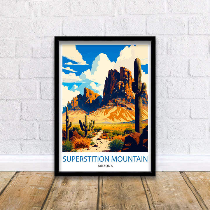 Superstition Mountains Arizona Travel Print| Arizona Wall Decor Superstition Mountains Poster Arizona Travel Prints Superstition
