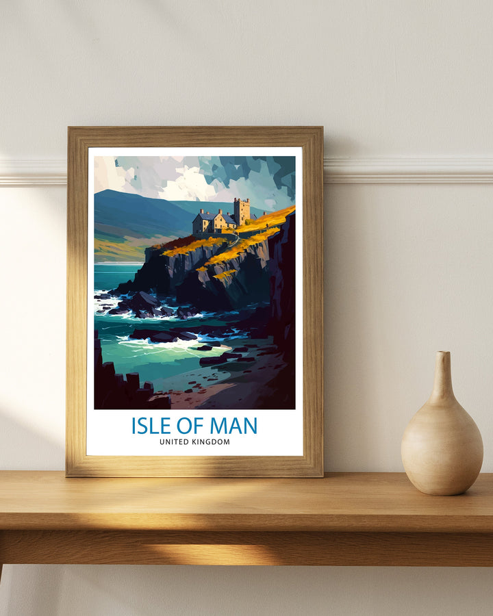 Isle of Man United Kingdom Travel Print Isle of Man Wall Decor Isle of Man Poster United Kingdom Travel Prints Isle of Man Art Print
