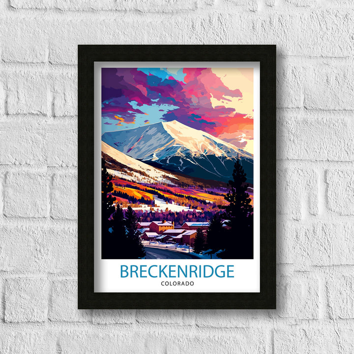 Breckenridge Colorado Travel Poster Breckenridge Wall Art Breckenridge Mountain Decor Colorado Travel Poster