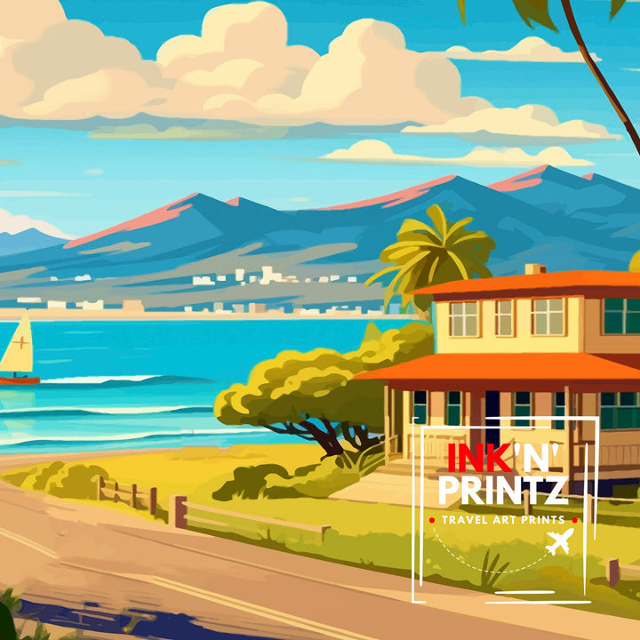 Lahaina, Hawaii Travel Poster