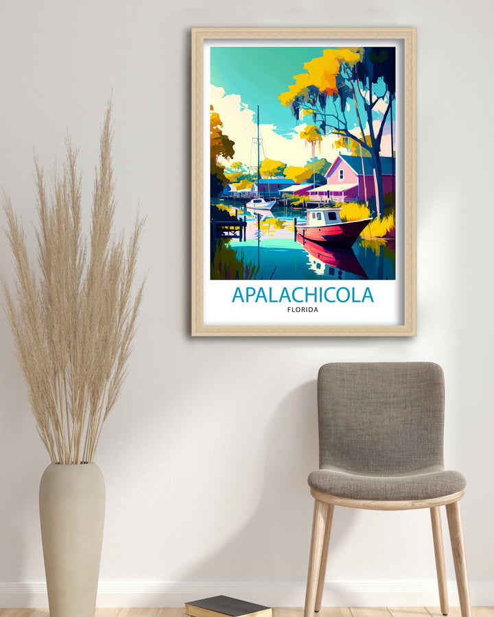 Apalachicola Florida Travel Poster