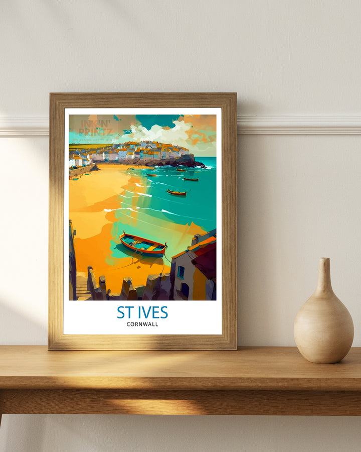 St Ives Cornwall Travel Poster St Ives