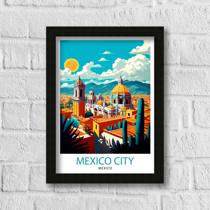 Mexico City Travel Print Mexico City Wall Decor Mexico City Home Living Decor Mexico City Illustration Travel Poster Gift for Mexico City