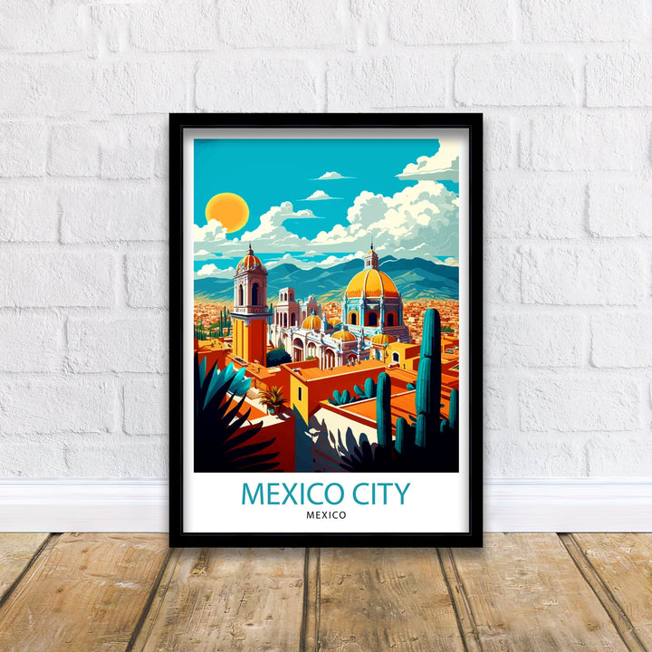 Mexico City Travel Print Mexico City Wall Decor Mexico City Home Living Decor Mexico City Illustration Travel Poster Gift for Mexico City