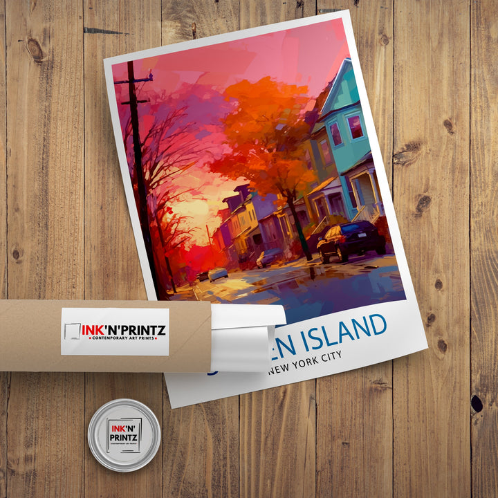 Staten Island New York Travel Poster