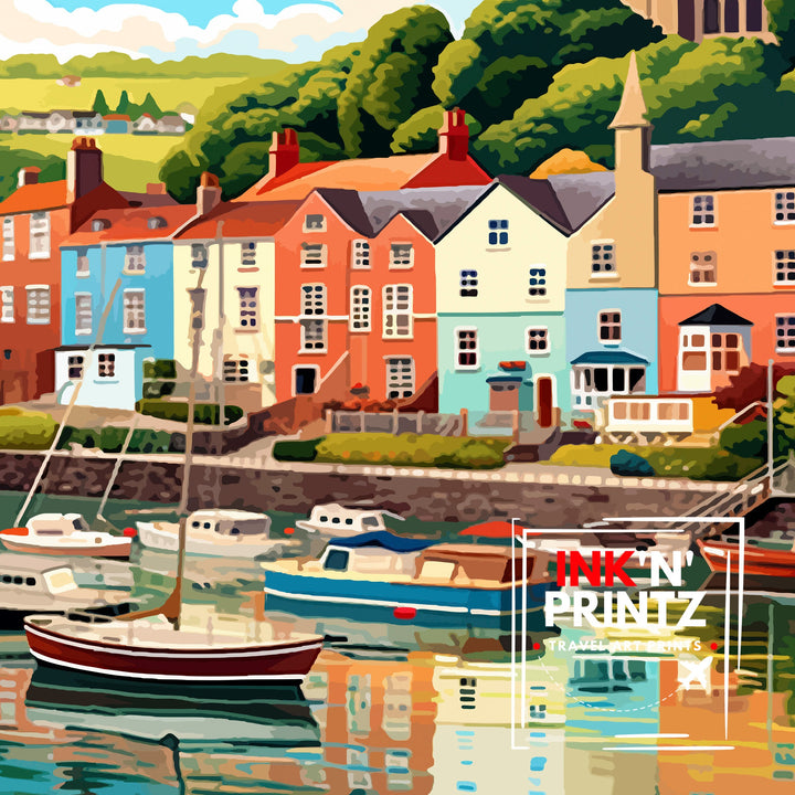 Dartmouth Harbour Travel Poster Dartmouth